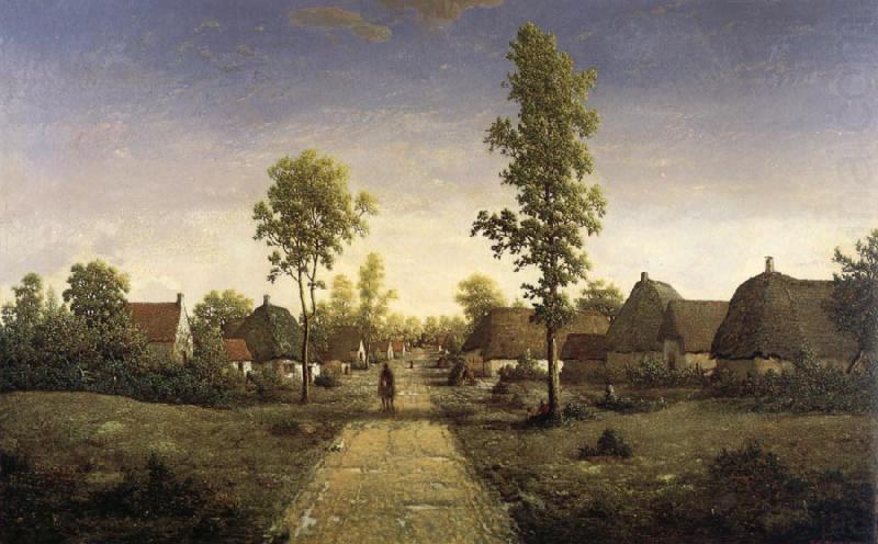 Pierre etienne theodore rousseau The village of becquigny china oil painting image